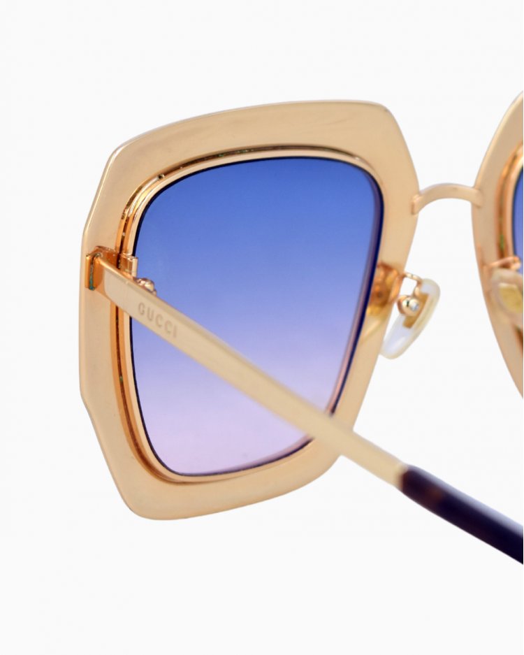 Óculos de sol Gucci original Crystal-studded rainbow feminino